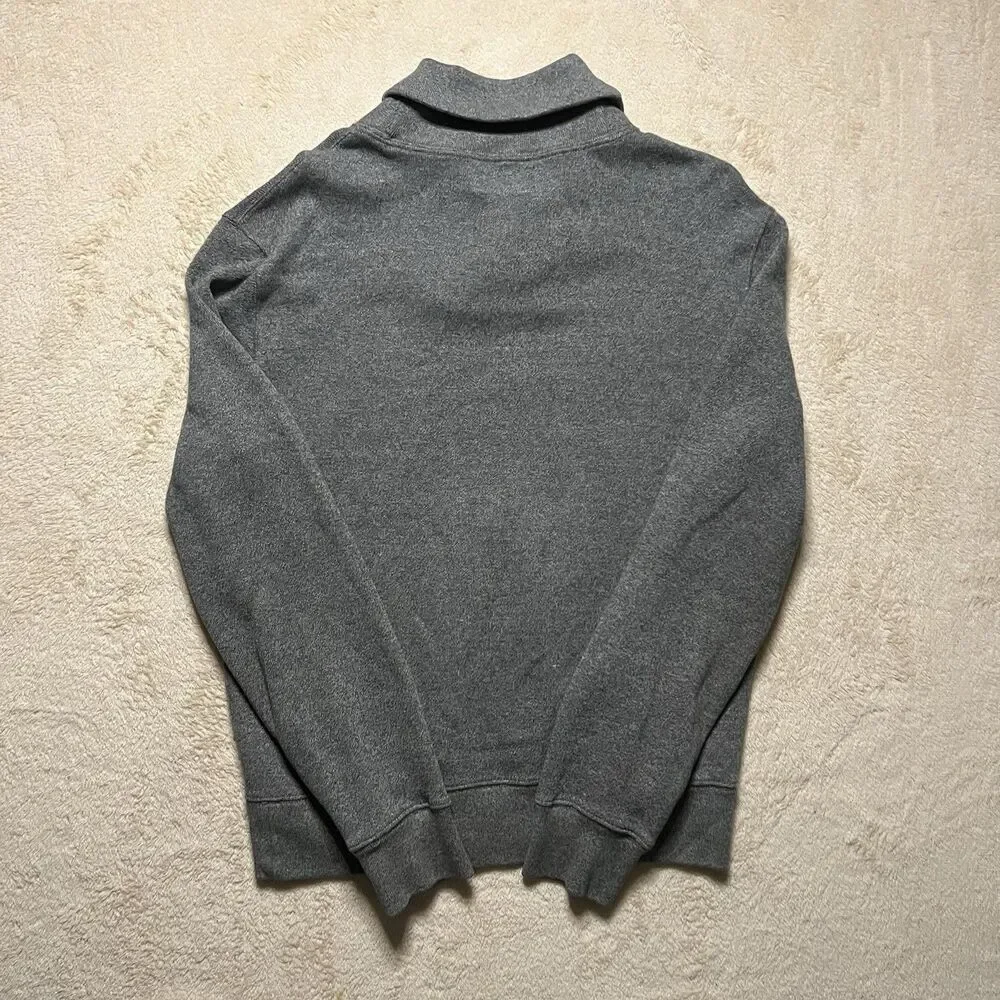 Vintage Polo Ralph Lauren Shawl Collar Sweater Grey Size M Preppy Cocktail 90s